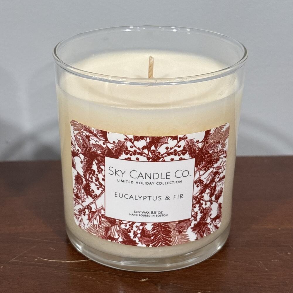Sky Candle Company Boston Limited Winter Collection Eucalyptus And Fir 60 Hour - Picture 5 of 7